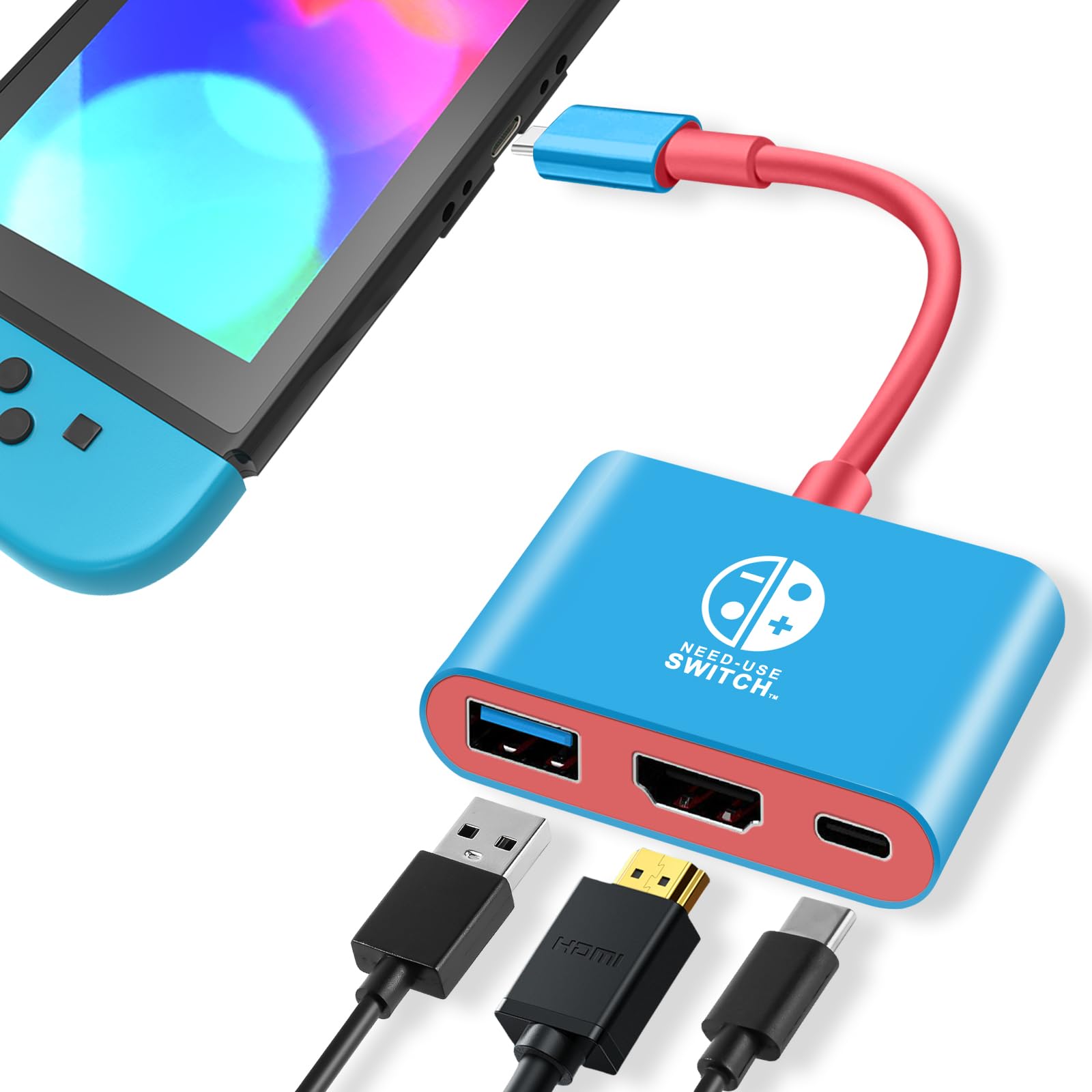Switch 2 Dock Nintendo Switch2 için, 3'ü 1 arada taşınabilir şarj